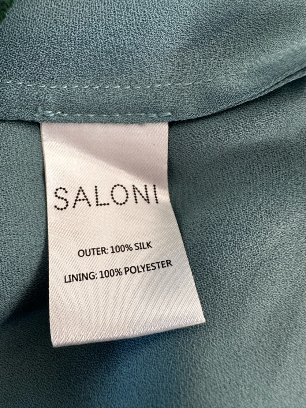 SALONI Tilly dress silk mixed print floral button front dress size 12 - Picture 8 of 8
